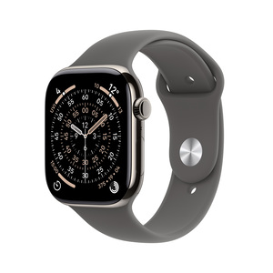 Apple Watch Series 11 GPS + Cellular 42mm Natural Titanium Case with Stone Grey Sport Band S/M, pametni sat