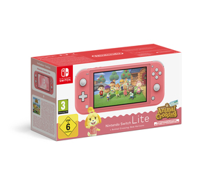 Nintendo Switch Lite Console Coral + Animal Crossing: New Horizons
