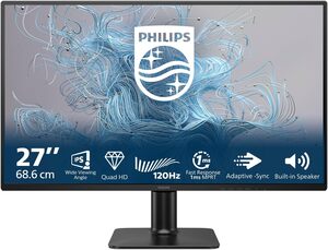 Philips 27" monitor 27E2N2500/00, IPS 2K/QHD, 120Hz, HDR10, HDMI, DisplayPort