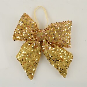 Mašna sa Pailletama 20 cm, šampanj