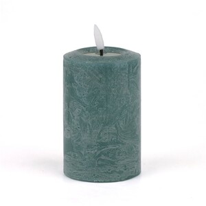 Svijeća s LED plamenom 12cm, lovor zelena
