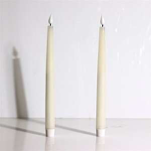 LED svijeća konus 29cm, 2kom, slonovača