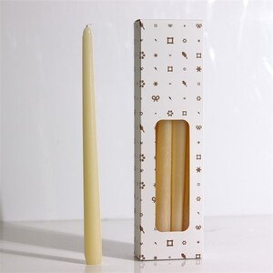 Svijeća konus, 8kom,  d2,1 h30cm, ivory