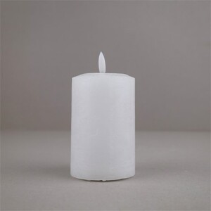 Svijeća s LED plamenom 12cm, bijela