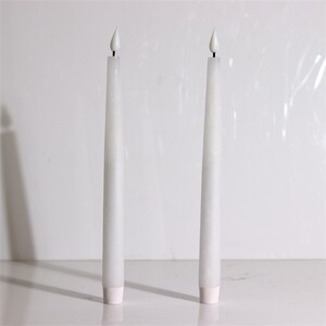 LED svijeća konus 29cm, 2kom, bijela