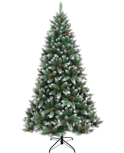 Umjetno božićno drvce - 150cm, češeri, bobice, promjer: 82cm, 390 grančica