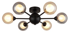 Stropna svjetiljka ROLAND (Ø55 cm), 6x G9 LED, crna