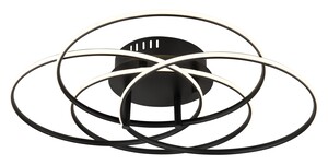 Stropna svjetiljka KOMBOS, LED, crna