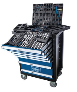 SCHEPPACH kolica za alat TW1100 set od 70 dijelova, 7 ladica