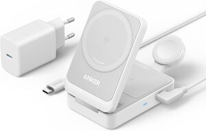 Anker stanica za bežično punjenje 3u1 MagGo 15W, bijela