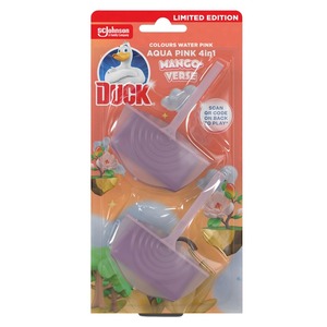 Duck Aqua Pink 4u1 Mango Verse, osvježivač za wc školjku, 2x36 g