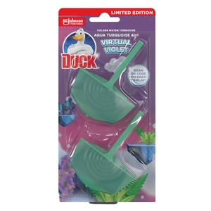 Duck Aqua Turquoise 4u1 Virtual Violet, osvježivač za wc školjku, 2x36 g
