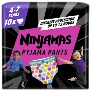 Pampers Ninjamas Pyjama Pants Heart pelene, vel. 3 (17-30kg), 10 kom
