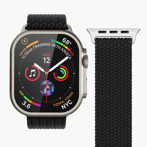 Vonmählen zamjenski remen za Apple Watch 40/41/42 mm, Black Woven Loop, One Size