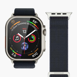 Vonmählen zamjenski remen za Apple Watch 40/41/42 mm, Navy Classic Nylon Loop, One Size