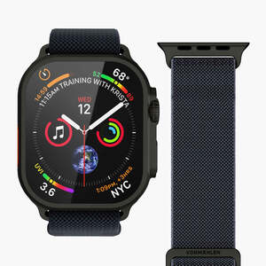 Vonmählen zamjenski remen za Apple Watch 40/41/42 mm, Navy Black Classic Nylon Loop, One Size