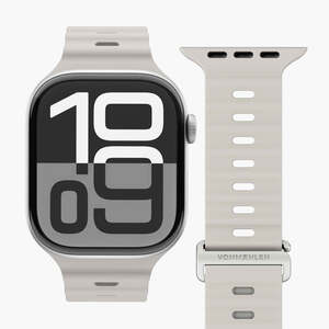 Vonmählen zamjenski remen za Apple Watch 44/45/46/49 mm, Cream Wave Band 2, One Size