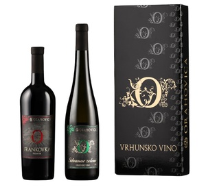 PP Orahovica Silvanac zeleni vrhunski 0,75l i Frankovka vrhunska 0,75l u poklon kutiji