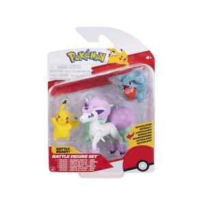 Pokemon Battle figure, 3 kom - Gible, Pikachu, Galarian Ponyta