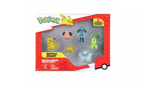 Pokemon Battle figure, 6 kom - Pikachu, Riolu, Cleffa, Joltik, Chikorita, Darumaka