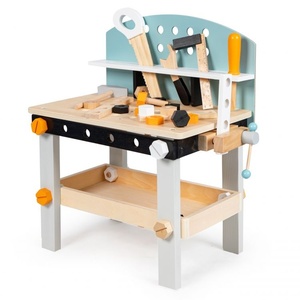 Ecotoys drveni stol za alate za djecu s 38 komada