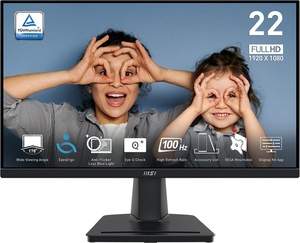 MSI monitor PRO MP225V, 22" VA, FHD, 100Hz, 1ms, Adaptive Sync, HDMI, D-Sub