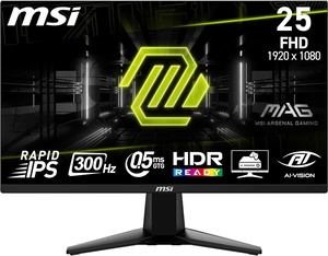 MSI monitor MAG 255XF, 25" IPS, FHD, 300Hz, 0.5ms, FreeSync Premium, 2xHDMI, DP, HDR Ready, Anti-glare