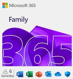 Microsoft 365 Family (1 godina) Medialess ENG, 6GQ-01897