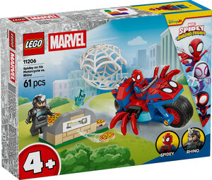 LEGO® Marvel Spidey na motociklu protiv Rhina 11206