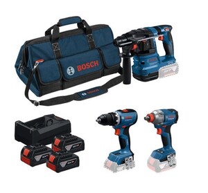 BOSCH Professional set 18V (3 alata) - GSR + GDX + GBH + 3x5.0Ah + GAL 12V/18V-80