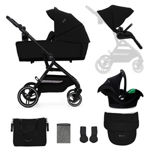 Kinderkraft dječja kolica Yoxi MINK PRO 3u1, Pure Black