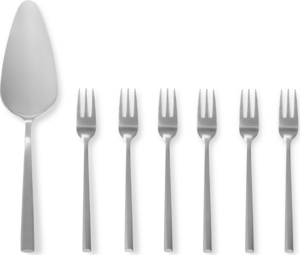 Ambition set pribora za posluživanje torte Como Silver,  7-dijelni