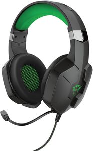 Trust GXT 323X Carus, žičane gaming slušalice, crne