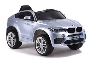 Licencirani BMW X6 srebrni lakirani - auto na akumulator - NOVI dizajn