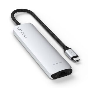 Satechi 7-in-1 USB-C Slim Multiport Adapter with Ethernet - Silver (ST-P7SS)