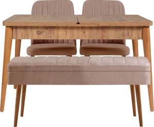 Set stola i stolica (4 komada), Vina 0900 - 3 - Atlantic, Stone