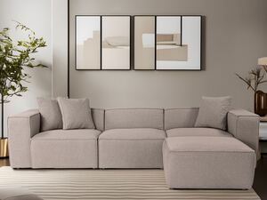 Kutna garnitura Lora (L1-O1-1R-POUFFE ) - Peach