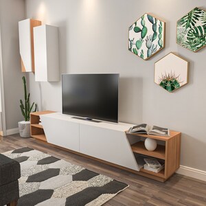TV jedinica, Zebra - White, Teak