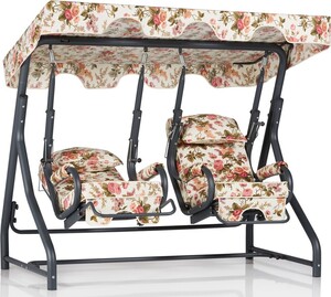 Vrtni dvosjed za ljuljanje, višebojno boja, Daisy Güllü 2 Kişilik Salıncak