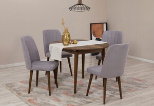 Proširivi blagavaonski stol i stolice (5 komada) Navy