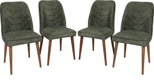 Set stolica (4 komada), Orah Tamnozelene, Dallas 565