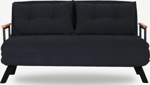 Dvosjed na razvlačenje, Crno, Sando 2-Seater - Black