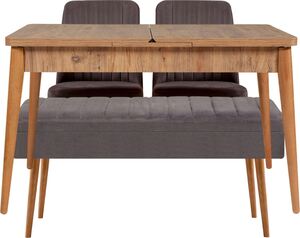 Set stola i stolica (4 komada), Vina 0701 - 3 - Anthracite, Atlantic