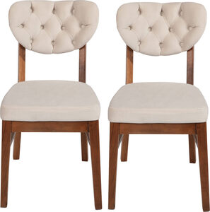 Set stolica (2 komada), Orah Bež, Elma 701