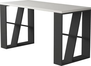 Radni stol, Bijela boja Antracit, Honey - White, Anthracite