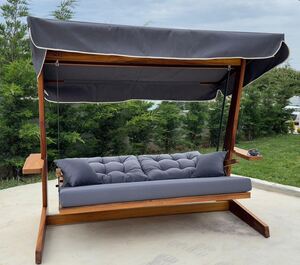 Vrtni trosjed za ljuljanje, prirodno antracit boja, Sia 2400 - Antrasit