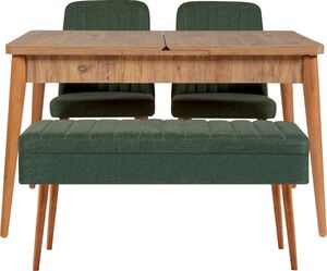 Set stola i stolica (4 komada), Vina 1070 - 3 - Atlantic, Green