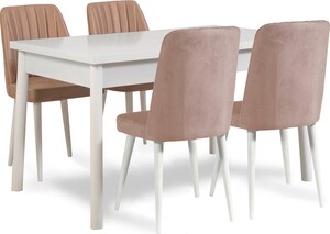 Set stolova i stolica (5 komada), Bijela boja Kamen, Costa 0900 - 1 B