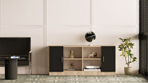 Komoda RIVER, Vario F - Oak, Black