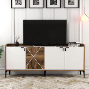 Komoda VENEDIK WHITE, Venedik - Walnut, White